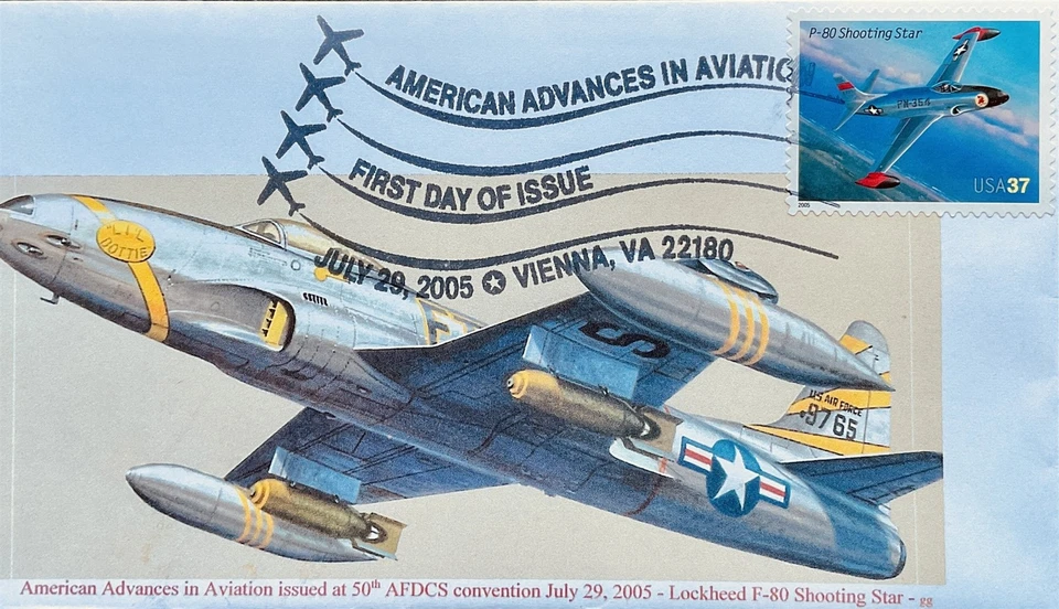 GG (Gary Gozemba) Cachet 3921 Advances Aviation Lockheed P80 Shooting Star VA - Image 1 of 1