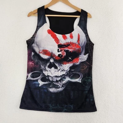 Skull Brass Knuckles Racerback Tank Top Blood Handprint Women's Size XL - Image 1 of 4