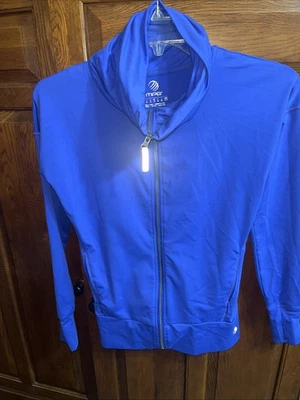 MPG Mujer Pequeña Chaqueta Púrpura Cremallera Completa Hasta la Cabeza Manga Larga Bolsillos con Cremallera Foto 1 de 4