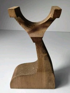 Holz Hirsch Skulptur Mid Century Modern 7 1/4" hoch Handarbeit - Bild 1 von 8