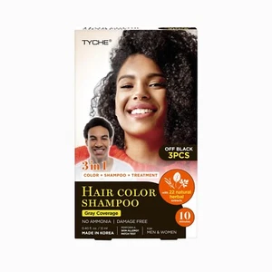 TYCHE 3 IN 1 HAARFARBE SHAMPOO OHNE AMMONIAK - #HLSM02 OFF BLACK - Bild 1 von 1