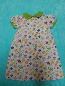 SALLY DICK JANE Fabric  Dress Girls 5 COLLAR  - Picture 1 of 11