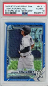 Bowman Mega Box Jasson Dominguez 2021 #BCP13 refractor azul/150 PSA 10 - Imagen 1 de 2