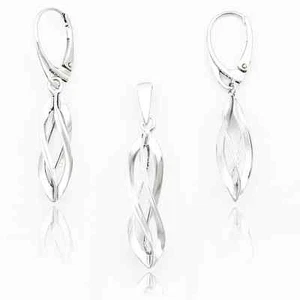 Schmuckset Oxidiert Ohhringe Anhänger Sterling Silber 925  Geschenk Etui  - Bild 1 von 4