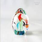 Murano Egg Shaped Paperweight with Fish Aquarium Design Inside