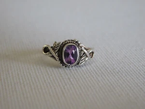 Sterling silver Purple Amethyst Ring Sz 5 - Picture 1 of 6