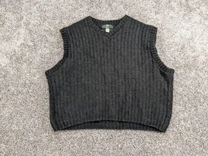 Vintage Orvis Vest Men 2XL Short* Wool Knit Green Made USA Outdoor Hunting Fish - Picture 1 of 8