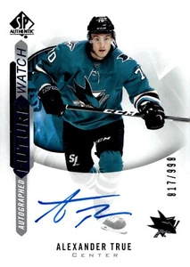 Alexander True - 2020-21 SP Authentic Future Watch Auto /999 Rookie Card #187 - Picture 1 of 2