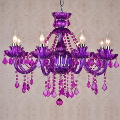 Luxury Colorful Crystal Chandelier Living Room Candle Lighting LED Ceiling Lamp - Image 1 of 4