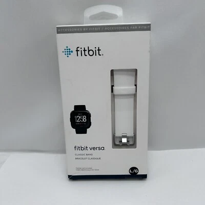 Fitbit Versa Classic pulseira branca grande por Fitbit - FB166ABWTL -NOVO na caixa - Imagem 1 de 4