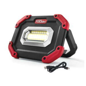 1200 Lumen LED Rechargeable Portable Work Light, Red, Black