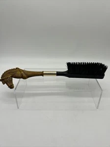 Carousel Horse Head Vintage Clothes Brush Molded Plastic Metal Collar 11” - Picture 1 of 10