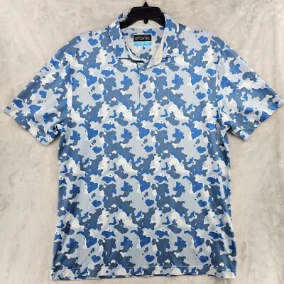 Camisa polo de golf Etonic para hombre XL azul camuflaje poliéster absorbente Foto 1 de 4