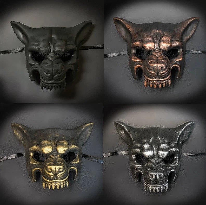 Wolf Animal Masquerade Mask, Men's Costume Halloween Masquerade Mask  - Image 1 of 1