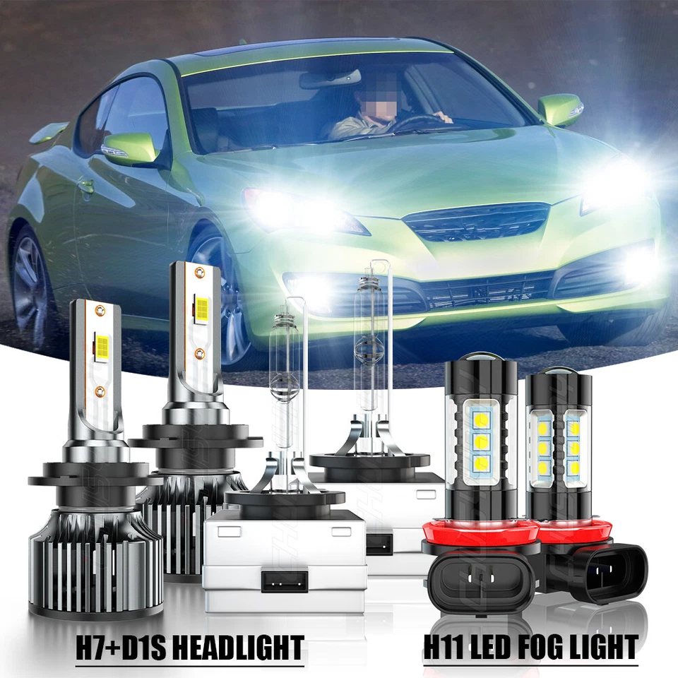 Faro LED/HID + luz antiniebla para Hyundai Genesis 2009 2010 2011 2012 2013 2014 Foto 1 de 4