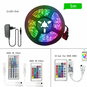 SMD 5050 RGB LED Strip DC 12V WIFI IR remote Flexible Diode Tape 5/roll 10m/roll - Picture 1 of 17