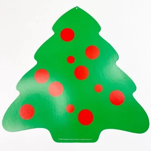 5 tarjetas grandes vintage con sello de embajador árbol de Navidad decoraciones reversibles - Imagen 1 de 14