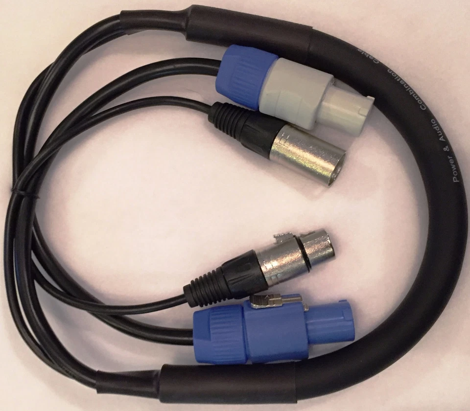 Blizzard DMX5PC-3 / COMBO 5-PIN DMX COOL CABLE+POWERCON CABLE / 3 FOOT - Image 1 of 1