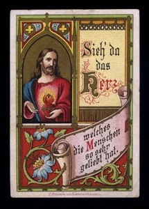 santino cromo-holy card S.CUORE DI GESU' poellath - Picture 1 of 1