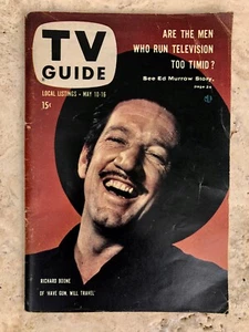 TV GUIDE ~ May 10-16, 1958 ~ Richard Boone ~ Paladin ~ Have Gun Will Travel - Picture 1 of 3