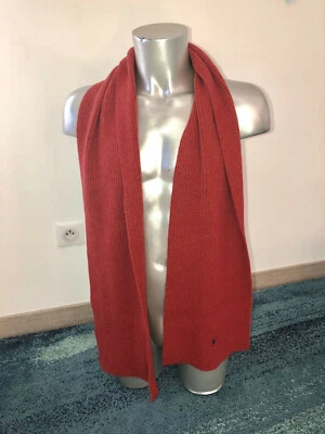 grande écharpe laine d'agneau orange RALPH LAUREN 180  X 25 cms COMME NEUVE - Photo 1/3