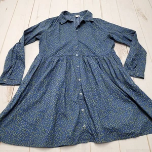 J. Crew Factory Vestido Camisa Manga Larga Cuello Floral Mini - Imagen 1 de 8