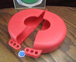 Panduit PSL-V6 Gate Valve Lockout Device for 2.5"–6.5" Dia. Handles, Red – New - Picture 1 of 2