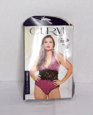CURVE by FANTASY Lingerie Halter Teddy With Snap Closure 1X/2X - Image 1 of 2