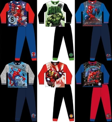 Spider-Man, Hulk & Iron Man Jungen Schlafanzug/MARVEL AVENGERS PJs Größen 4-10 Jahre