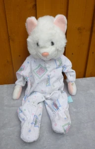 Vintage Happiness Express Little Snoozems Cat Pyjamas Soft Plush Beanie Toy 18" - Picture 1 of 7