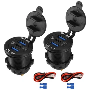 QC 3.0 PD3.0 Dreifach USB Auto LadegeräT 12V 24V 60W USB-C Mehrfach Schnell9322 - Bild 1 von 7