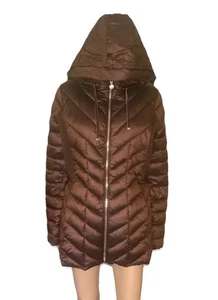 Bernardo Puffer Hooded Jacket Damen Medium Bronze Steppmantel Neu ohne Etikett - Bild 1 von 14