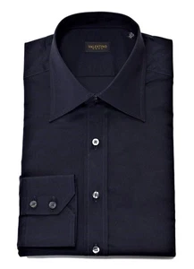 Valentino Roma Men’s Cotton Dress Shirt Dark Navy - Picture 1 of 3