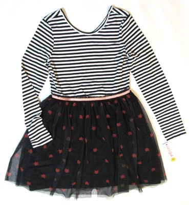 Cat & Jack Dress Girls X-Large (14-16) Black White Tulle Tutu Cats Kittens NEW - Image 1 of 4
