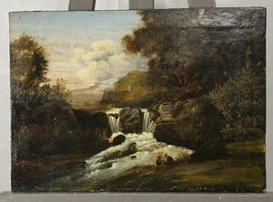 Ancienne huile sur toile vers 1850 : entourage de DIAZ DE LA PEÑA - Picture 1 of 10