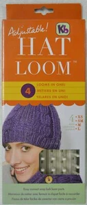 Adjustable Hat Loom Set KB7400, 4 Looms In One, Instructions, Hook and Pegs Inc. - Imagen 1 de 2