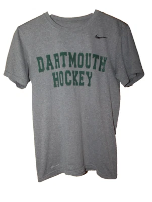 Dartmouth Hockey Nike Gray Dri-Fit Tee Short Sleeve Shirt Men's - Size S - Image 1 of 3