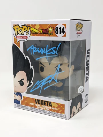 Chris Sabat Dragon Ball Super Vegeta #814 Signed Funko Pop JSA COA  Autographed Cover