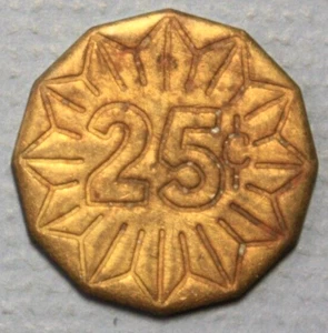 Orem Utah 25c Maverick Brass 25mm Round Token - Picture 1 of 2
