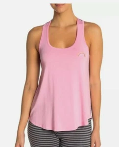 PJ SALVAGE Size XL Tank Top Racerback Tequila Sunrise Pink Gray Striped Women's - Picture 1 of 9