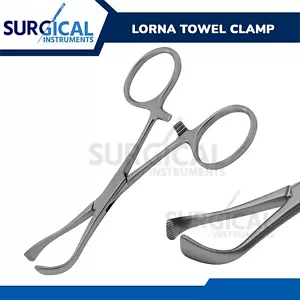 Instrumentos quirúrgicos y veterinarios abrazadera para toalla Lorna 5,25" acero inoxidable grado alemán - Imagen 1 de 10