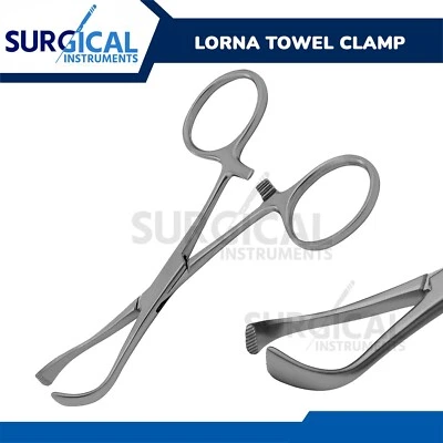 Lorna Towel Clamp Surgical & Veterinary Instruments 5.25" Stainless German Grade - Image 1 of 4