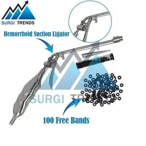 Hemorrhoid Suction Ligator Straight Angle + 100 Bands NEW Surgical Instruments - Picture 1 of 7