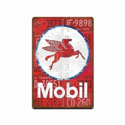 Vintage Looking Mobile Gas Oil Sign Station Garage  Retro Rustic Tin Sign - Image 1 of 4