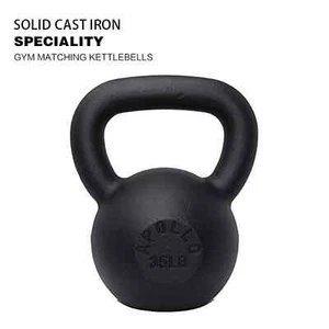 35lb×1piece Powder Coated Cast Iron Kettlebell for Men and Women's Gym, Same Fam - Picture 1 of 6