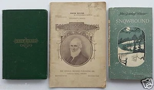 "Snow-Bound" by John Greenleaf Whittier - 2 Books & Booklet (1867, 1900, 1965) - Picture 1 of 12