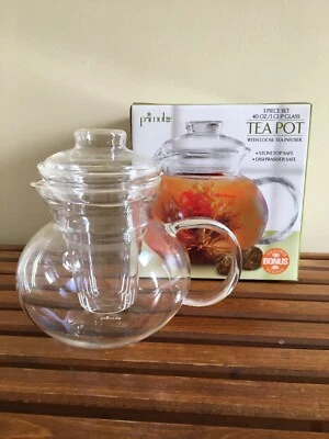 Primula Classic 40 oz Glass 3 Pc Tea Pot Infuser for Loose Leaf or Flowering Tea - Image 1 of 4