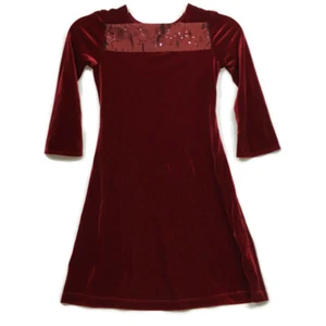 JONA MICHELLE Mädchen Größe 6x Kleid Velours Samt & Satin Perlendetail Hergestellt in den USA - Bild 1 von 4