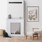Mobili Rebecca Fireplace Decorative Frame Wood White Modern Design 98x93x23