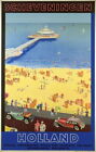 84295 Vintage 1930 Scheveningen Holland Travel Wall Print Poster Plakat